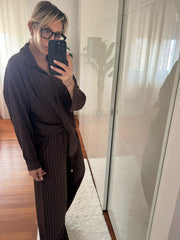 COORDINATO GESSATO MARRONE