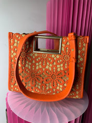 Borsa in pizzo con tracolla chiusura calamita