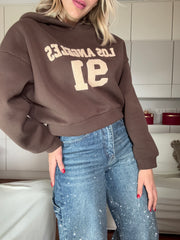 Felpa con cappuccio casual imbottita