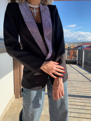 Giacca rever glitter