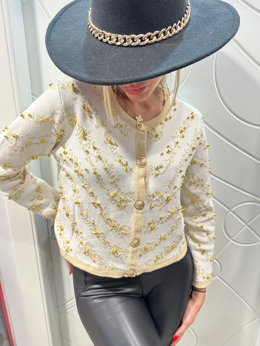 Cardigan perline