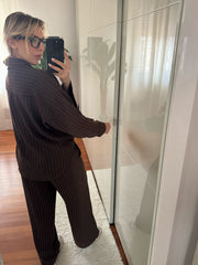 COORDINATO GESSATO MARRONE