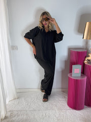 COORDINATO GESSATO NERO