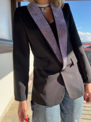 Giacca rever glitter