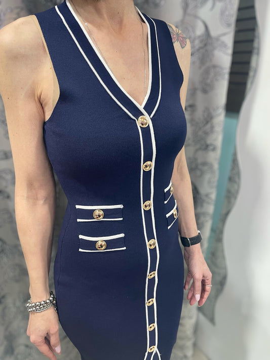 ABITO ELISABETTA ELASTICIZZATO BLU