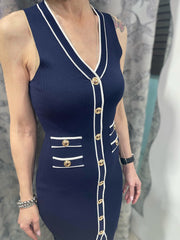 ABITO ELISABETTA ELASTICIZZATO BLU