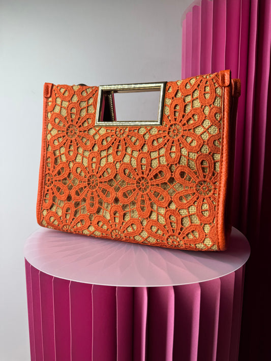 Borsa in pizzo con tracolla chiusura calamita