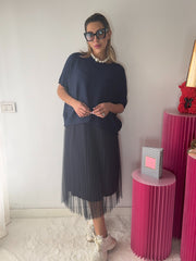 Abito con gonna plissè