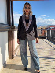 Giacca rever glitter