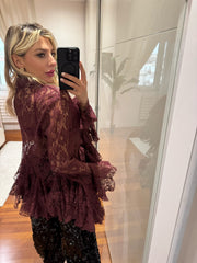 CAMICIA ROMANTICA COMPLETAMENTE IN PIZZO