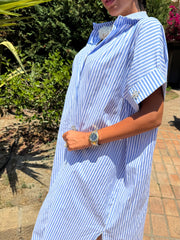 CAMICIONE BOTTONI SWAROSKY 100%COTONE