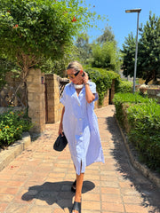 CAMICIONE BOTTONI SWAROSKY 100%COTONE