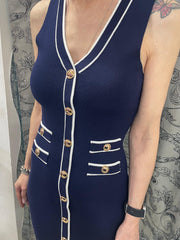 ABITO ELISABETTA ELASTICIZZATO BLU