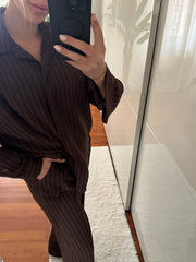 COORDINATO GESSATO MARRONE