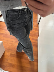 JEANS GRIGIO BALLON GLITTER