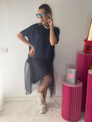 Abito con gonna plissè