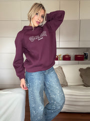 Felpa con cappuccio casual imbottita