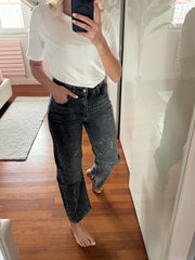 JEANS GRIGIO BALLON GLITTER