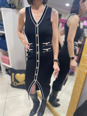 ABITO ELISABETTA ELASTICIZZATO NERO