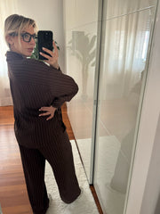 COORDINATO GESSATO MARRONE