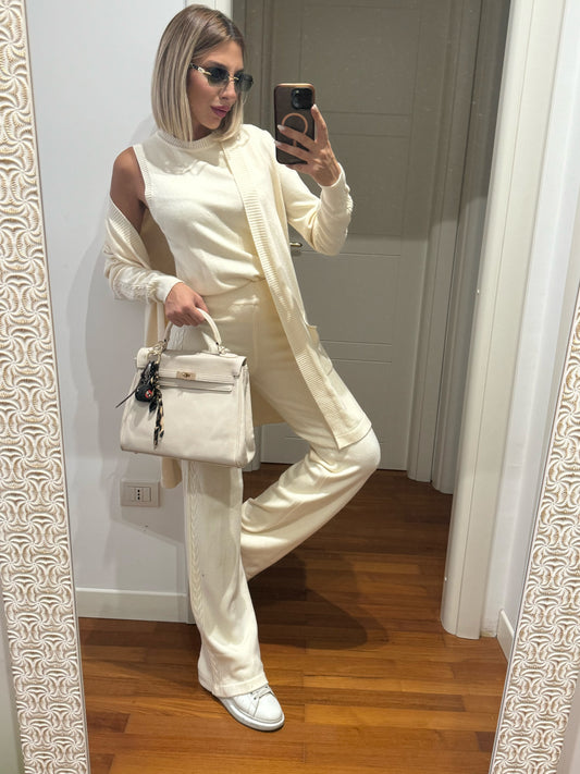 Coordinato treccia 3 pezzi