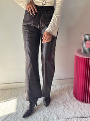 PANTALONE ECOPELLE BORDEAUX