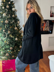 CARDIGAN LUNGO CON TASCHINE IN VISCOSA