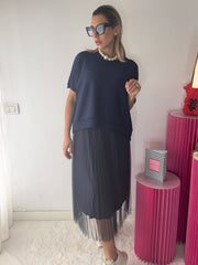 Abito con gonna plissè