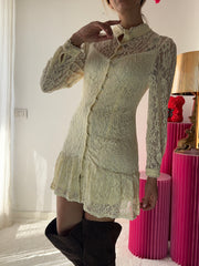 Abito in pizzo elasticizzato