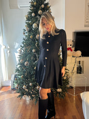 ABITO BOTTONI ORO NERO