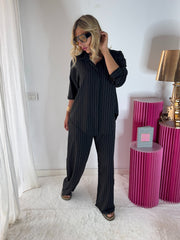 COORDINATO GESSATO NERO