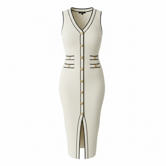 ABITO ELISABETTA ELASTICIZZATO BIANCO