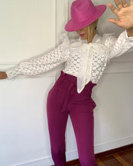 Maglia fiocco in tulle