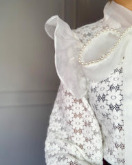 Maglia fiocco in tulle