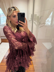 CAMICIA ROMANTICA COMPLETAMENTE IN PIZZO