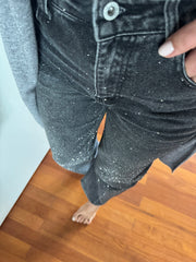 JEANS GRIGIO BALLON GLITTER