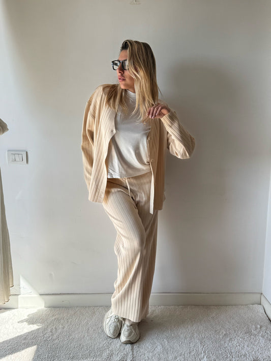 COORDINATO RIGATO BEIGE