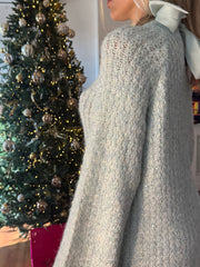 MAGLIA GLITTER CON FIOCCO 100% VISCOSA