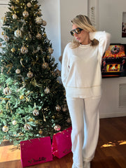 COORDINATO CON INSERTI IN LUREX ORO