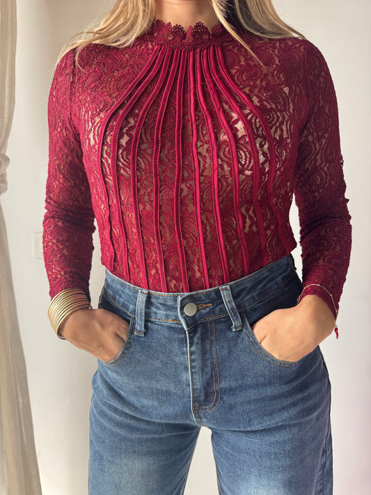 BODY IN PIZZO BORDEAUX