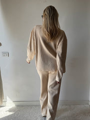 COORDINATO RIGATO BEIGE