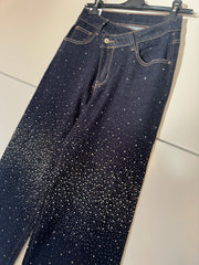 JEANS GLITTER ELASTICIZZATO