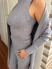 COORDINATO 3 pezzi CANOTTA PANTALONE CARDIGAN