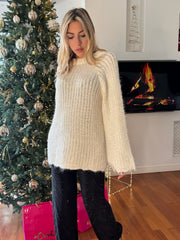 MAGLIA GLITTER CON FIOCCO 100% VISCOSA