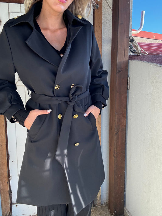 Trench bottoni oro
