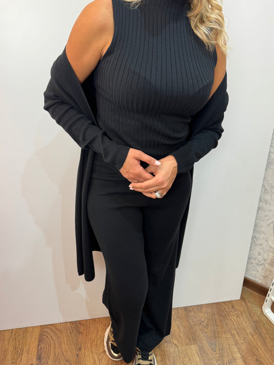 COORDINATO 3 pezzi CANOTTA PANTALONE CARDIGAN