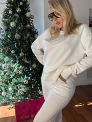 COORDINATO CON INSERTI IN LUREX ORO