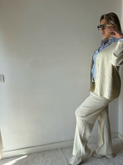 COORDINATO RIGATO PANNA