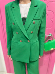 TAILLEUR STRUTTURATO E FODERATO VERDE