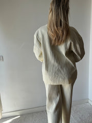 COORDINATO RIGATO PANNA